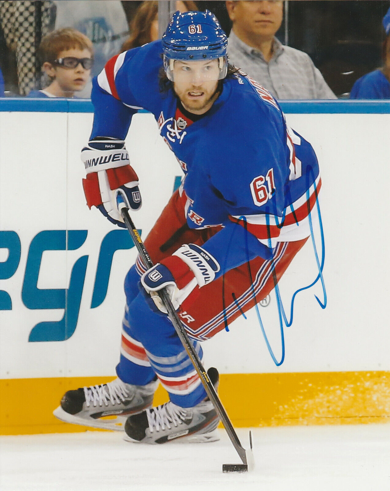 RICK NASH SIGNED NEW YORK NY RANGERS 8x10 Photo Poster painting! Autograph