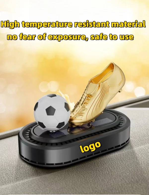 Solar Rotating Football Golden Boots Jewelry Ornaments