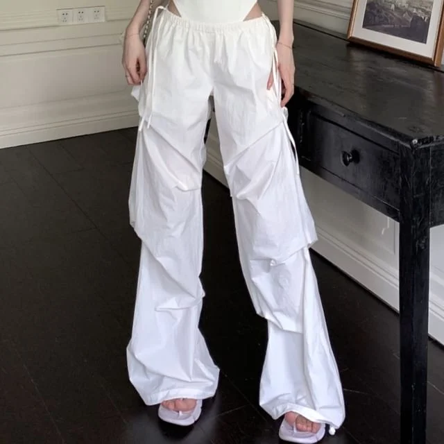 Pants Neck Ruched Bodysuit Leg / Top Wide Round Waist Plain Low Sleeveless