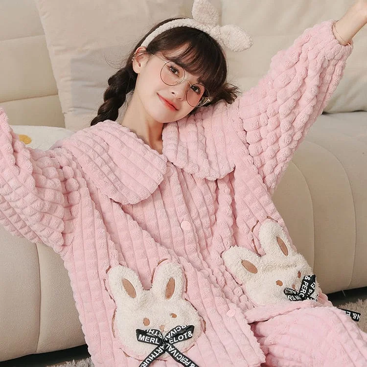 Kawaii Styles Lovely Cartoon Plush Pajamas ON265