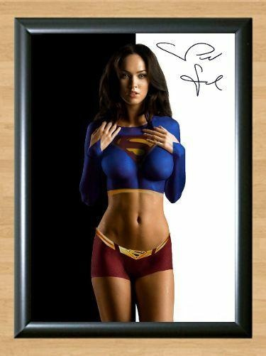 Megan Fox Wonder Woman Super Girl Signed Autographed Photo Poster painting Poster Print Memorabilia A3 Size 11.7x16.5