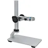 CNC Solid Aluminum Microscope Stand, 35mm Lens Holder with Coarse & Fine Focus Adjustment for Digital Industrial Microscope PCB Repair