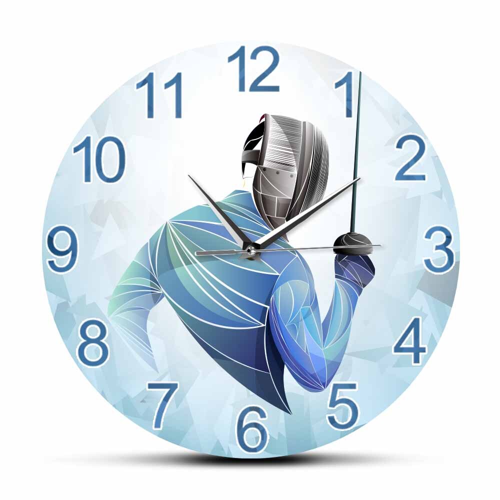 

Fencing Modern - Frameless Acrylic Wall Clock, 501 Original