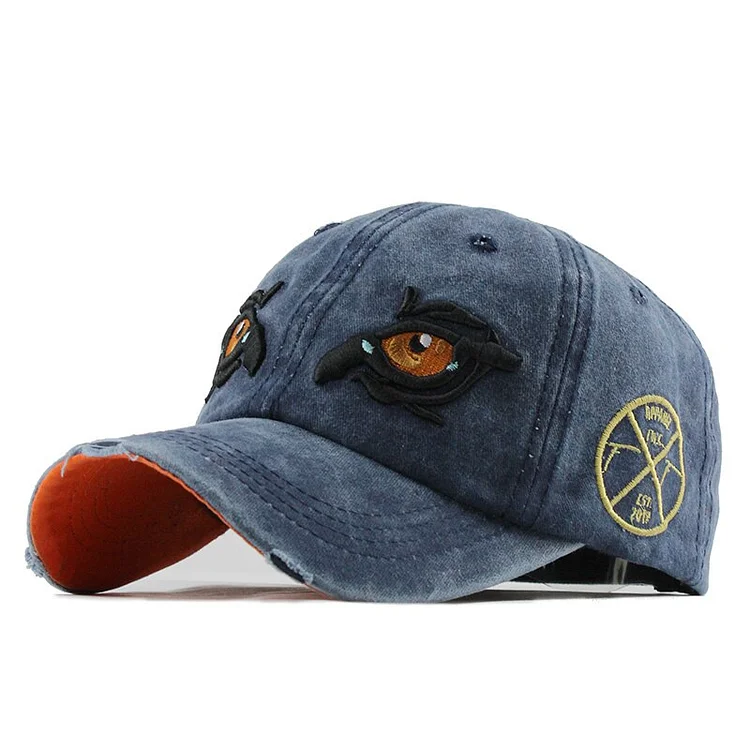 [FLB] Washed Cotton Men Cap Baseball Caps Hip Hop Snapback Dad Hat for Women cap Trucker Embroidery Eagle Eye Casquette F156