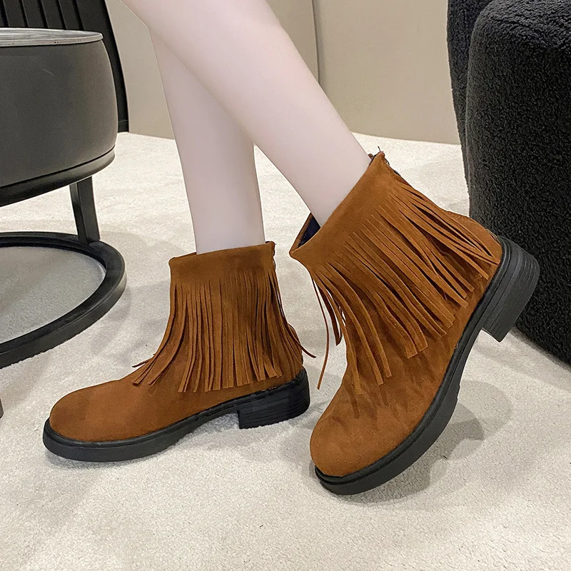 Yyvonne Yyvonne Thick-Bottomed And Short-Truly Tuk-Ssing-Up Martin Boots After The New Leisure And Lightness Of The 2023 Autumn And Winter