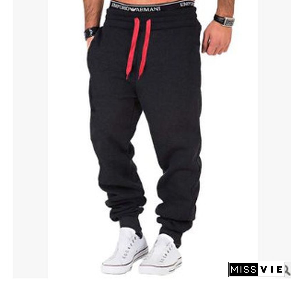 Amazon Men's Casual Sports Trousers European And American Style Leggings Men's Sports Fitness Pants