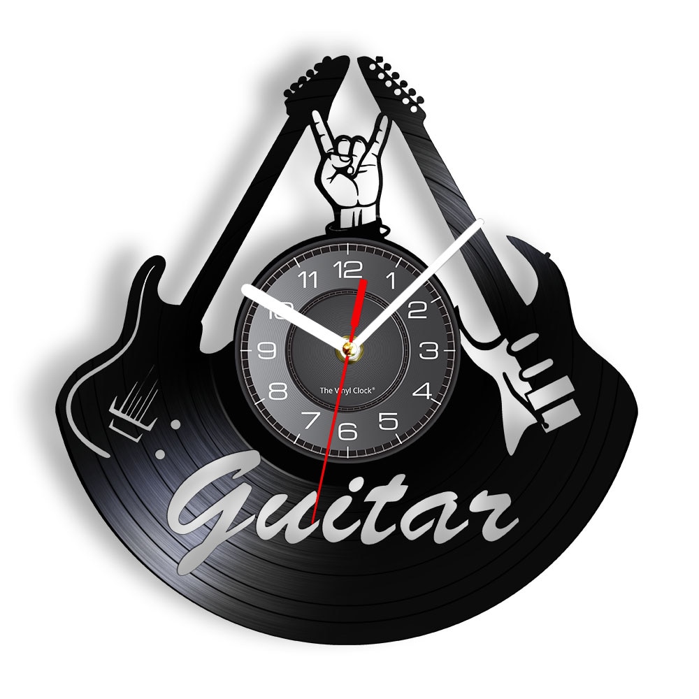 

Electric Guitars Retro Rock - Vinyl Record Wall Clock - Without LED, 501 Original