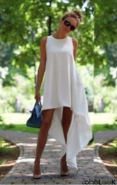 Casual Oversize Solid Color Dress