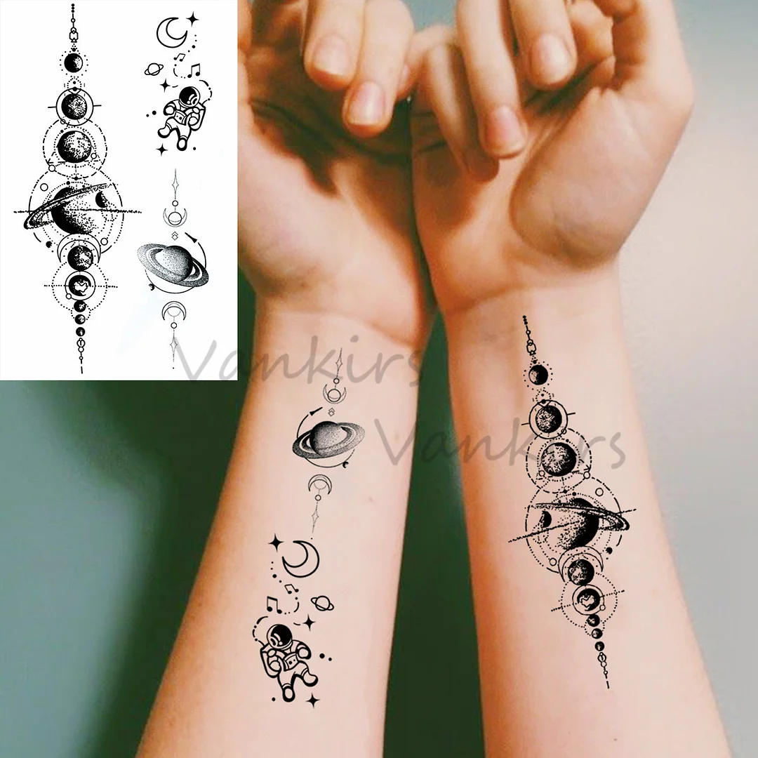 Sdrawing Cloud Coconut Tree Temporary Tattoos For Adults Girls Tiger Flower Compass Mountain Fake Tattoo Sticker Arm Leg Tatoos