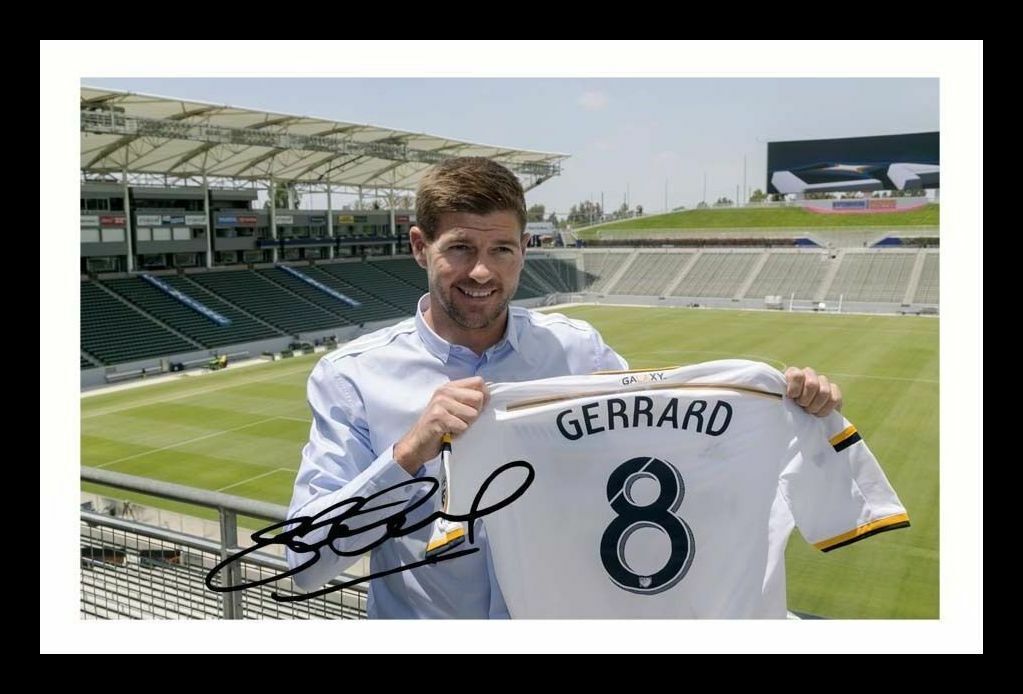 Steven Gerrard - LA Galaxy Autograph Signed & Framed Photo Poster painting