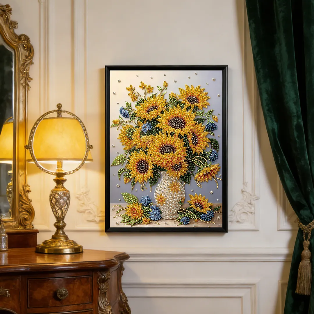 Pearl Painting Kit for Adults Sunflower Rhinestone