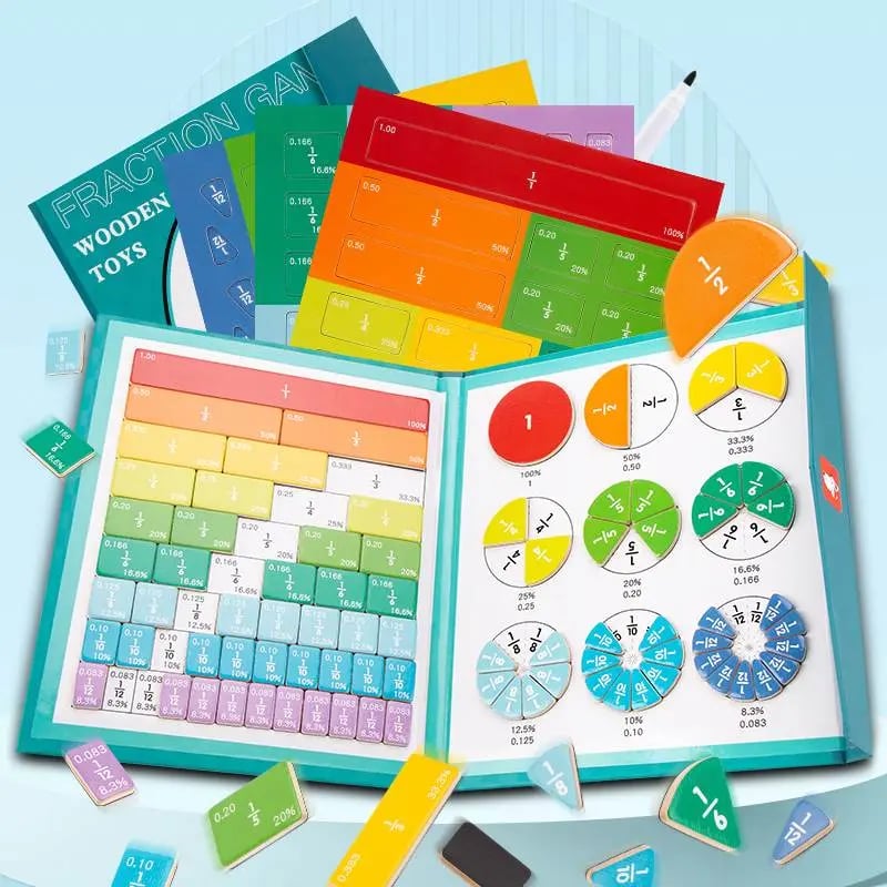 Product Introduction of Magnetic Fraction Demonstration Book, 1 Set Math Teaching Aid, Learning Toy for Gift, Mathematical Knowledge Training Toys, Interactive Game Props,&nbsp;Educational Material&nbsp;Toys 0