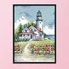 14CT/11CT Lighthouse - Stamped Cross Stitch 21*30cm/8.27*11.81in(Brand)