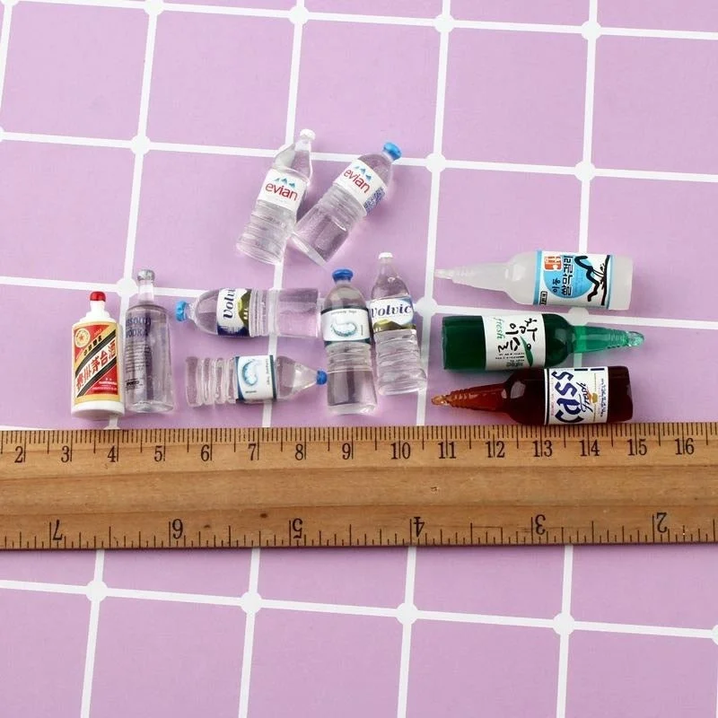 30pcs Mini Bottle Dollhouse  Miniature Dollhouse 1:6 Scale Milk Wink Drink Re-ment Pretend Food for Blyth Bjd Doll Kitchen Toys