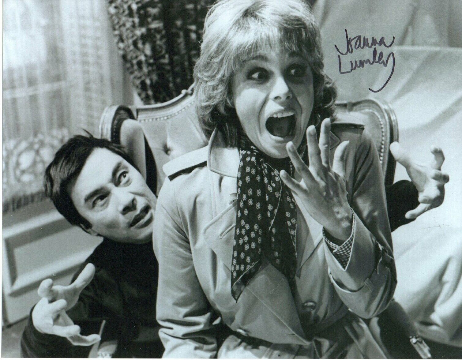 Joanna Lumley Ab Fab Avengers Dracula Signed 10x8 inches Genuine Autograph Photo Poster painting