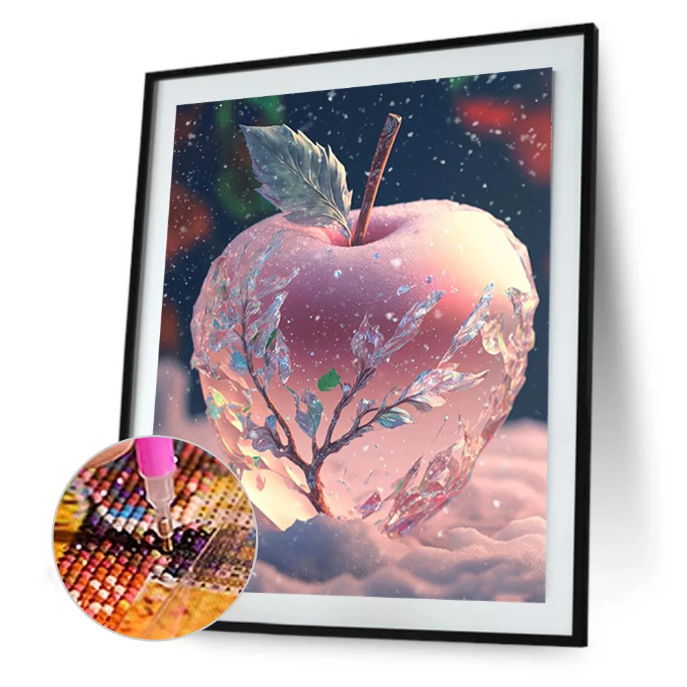Diamond Painting - Full Round Drill - Snowflake Apple(Canvas|30*40cm)