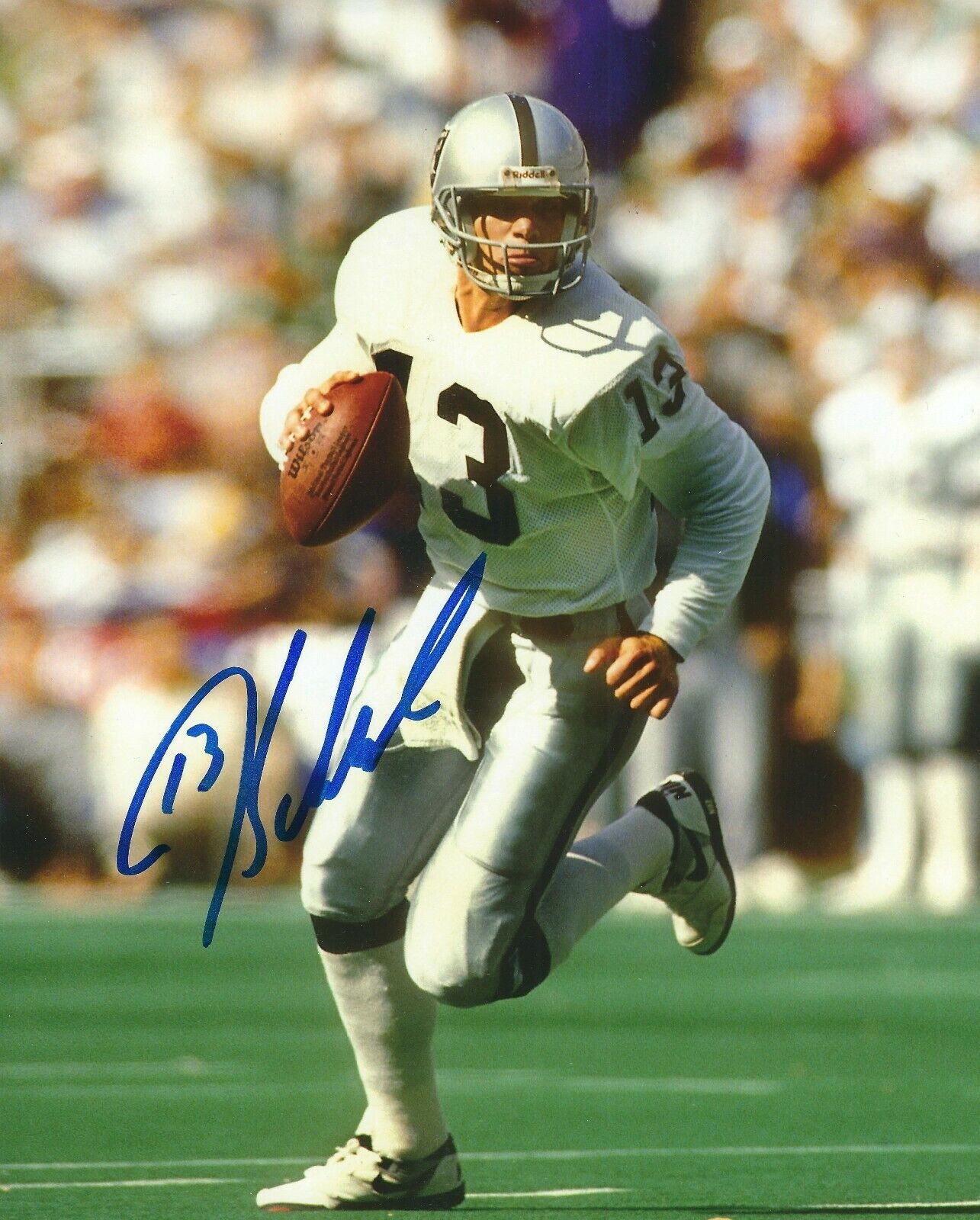 Autographed JAY SCHROEDER Oakland Raiders 8x10 Photo Poster painting w/COA