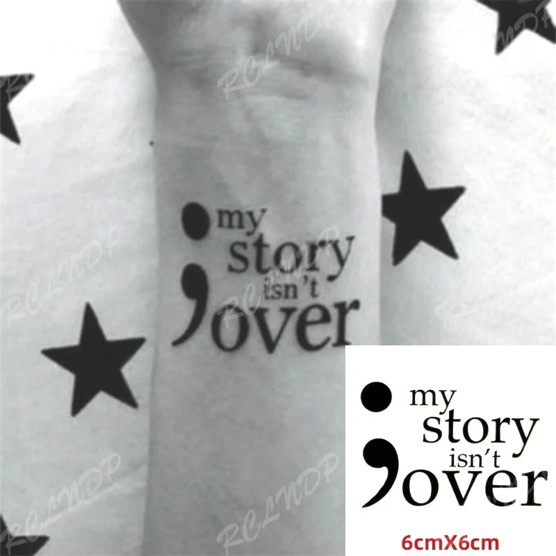 Waterproof Temporary Tattoos Sticker letters Love tatoo heartbeat wave Water Transfer Flash fake tattoo for girl women 10.56cm