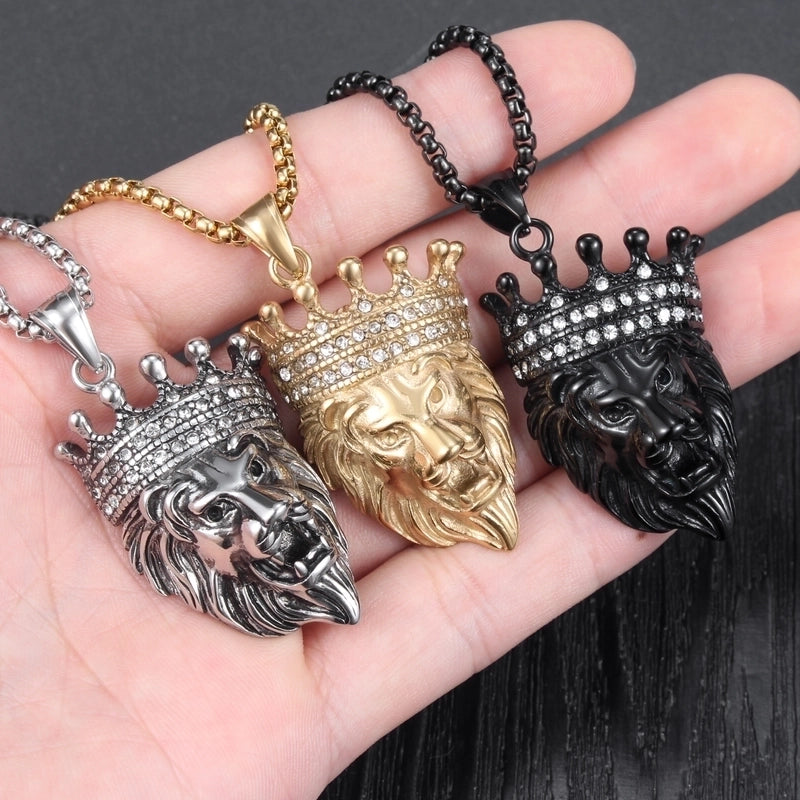 Jewelry Basic Modern Style Classic Style Lion 304 Stainless Steel Pendant Necklace