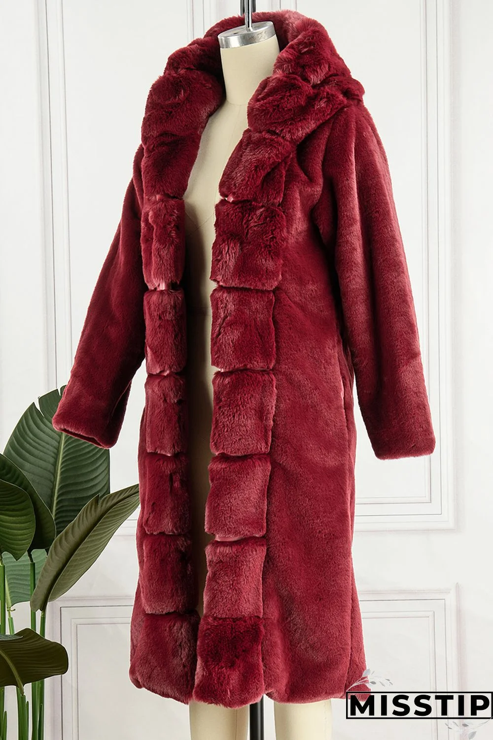 Brown Casual Solid Patchwork Cardigan Hooded Collar Outerwear