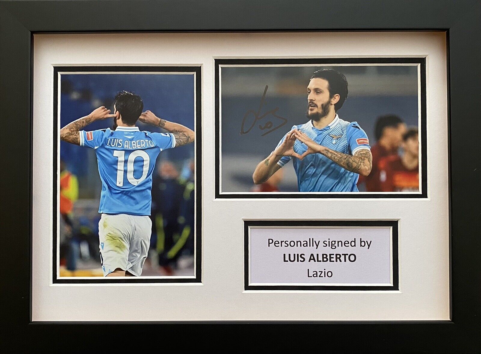 Luis Alberto Hand Signed Lazio Photo Poster painting In A4 Frame Display