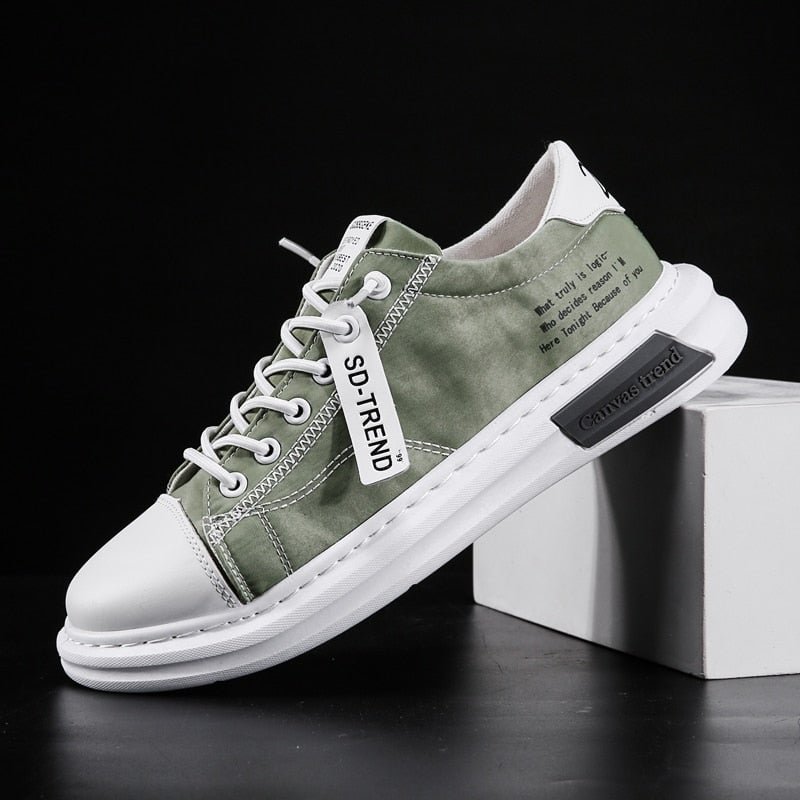 Nine o'clock New Summer Men's Canvas Sneakers Fashion Outdoor Non-leather Shoes for Men Light Breathable Lace-up Male Footwear