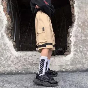 Shorts Women BF Large Pocket Cargo Harajuku Straight Loose Short Womens Leisure Couple Korean Style Ulzzang Trendy Street Summer