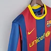 2010/2011 Retro Long Sleeves Barcelona Home Football Jersey 1:1 Thai Quality