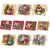 (US Only)10pcs DIY Diamond Art Greeting Cards Congratulations Cards & Gifts (Christmas)