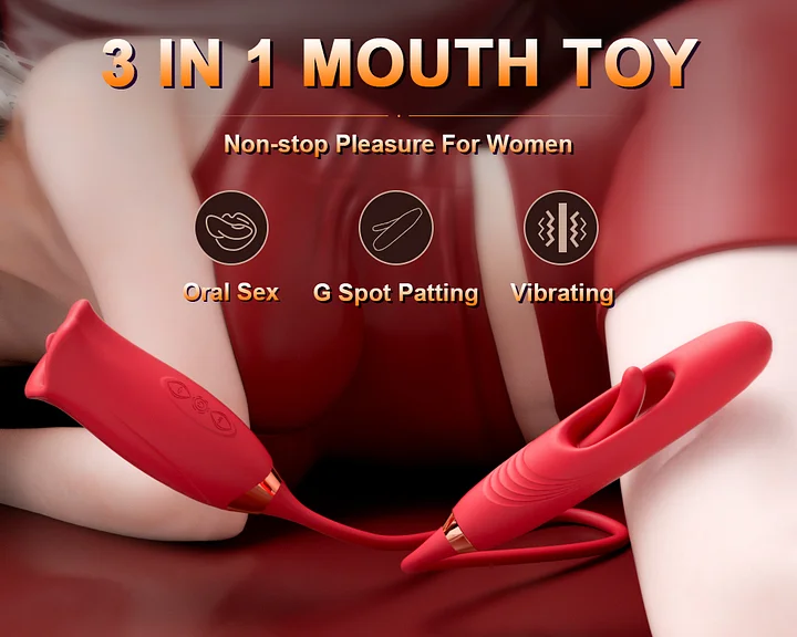 flapping clit vibrator - kissing mouth & vibration Mouth Flapper main image 1