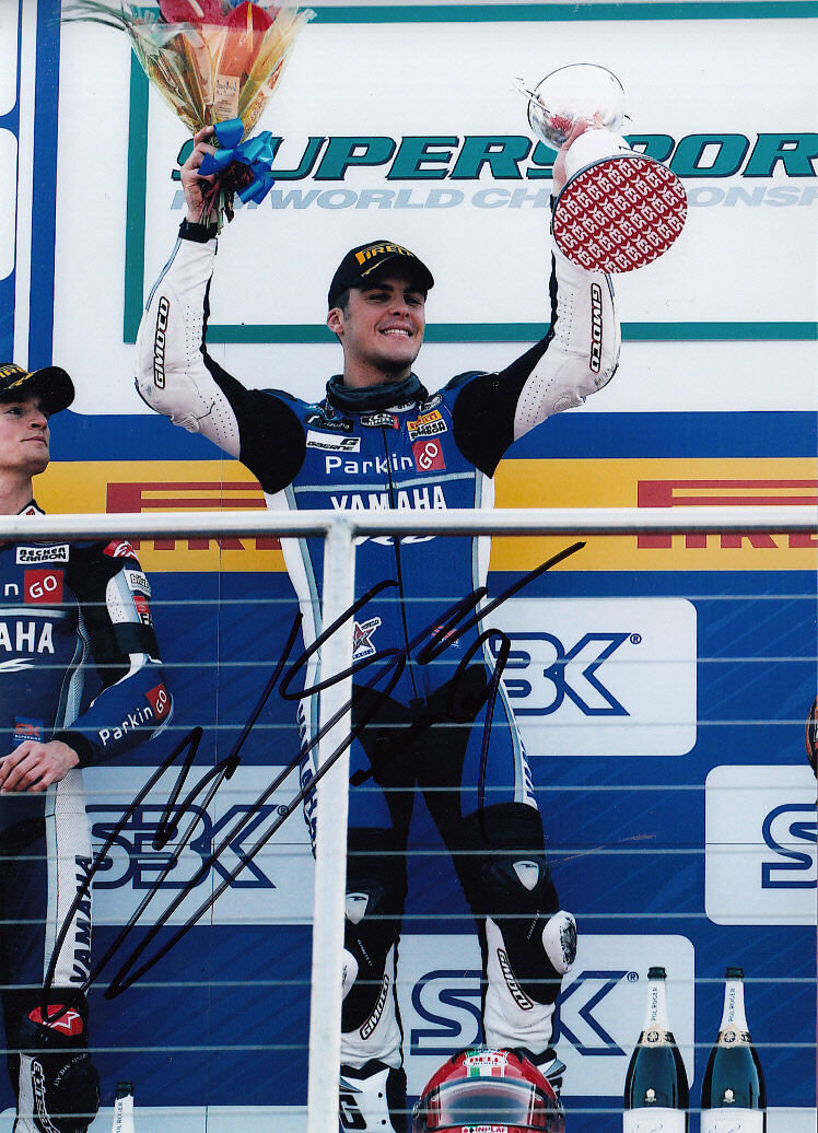 Luca Scassa Hand Signed Yamaha 7x5 Photo Poster painting WSBK.