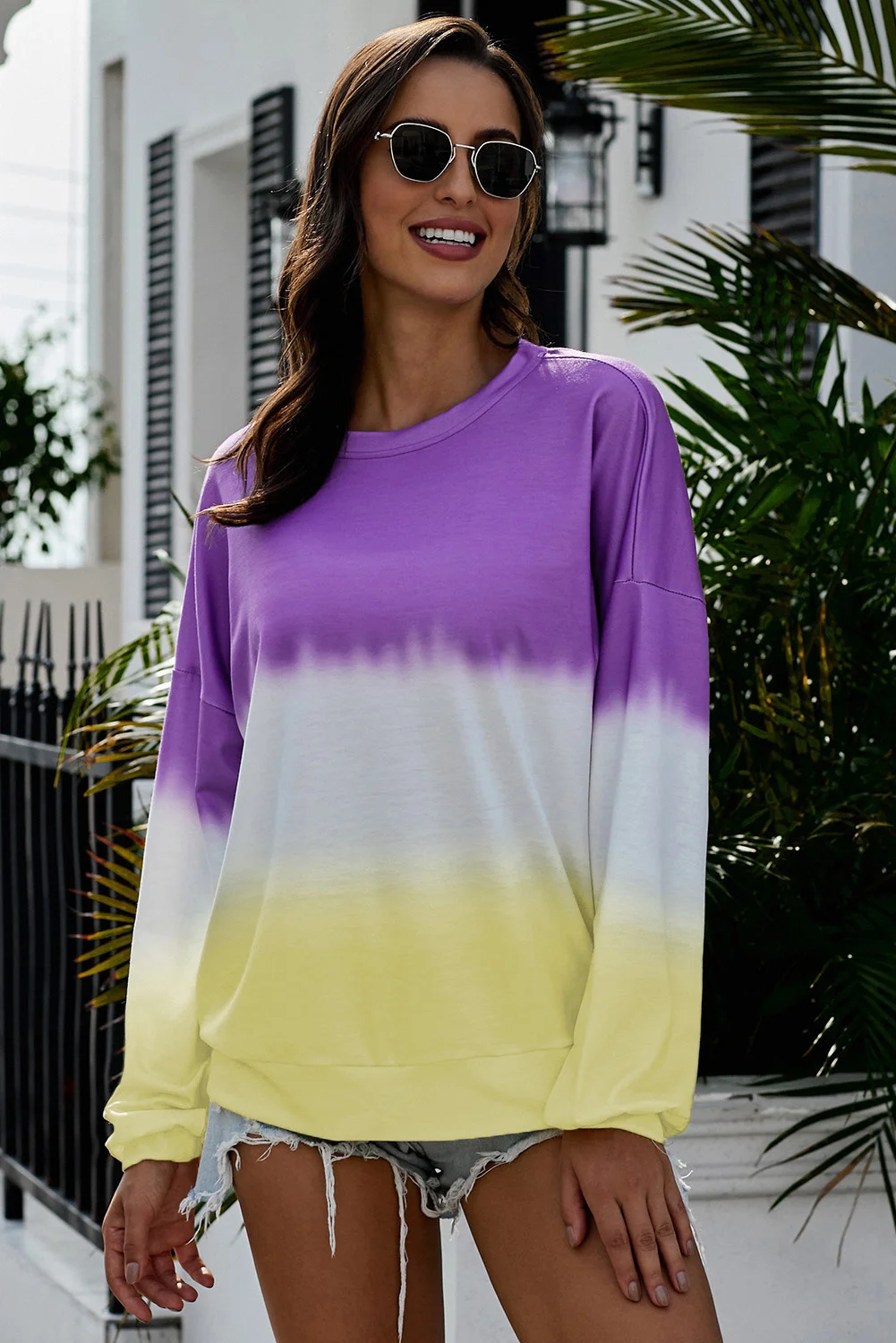 Modena Color Block Tie Dye Pullover Sweatshirt | IFYHOME