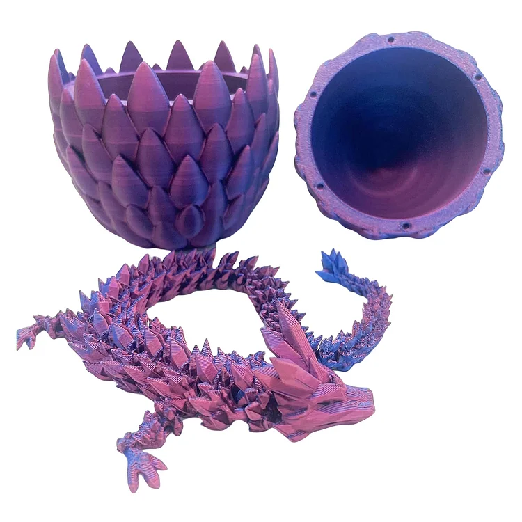 3D Printed Dragon with Egg Anxiety Stress Relief Toy Flexible Articulated Dragon
