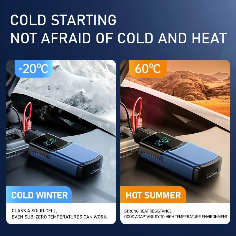 Vehicle emergency starting power supply air pump charger