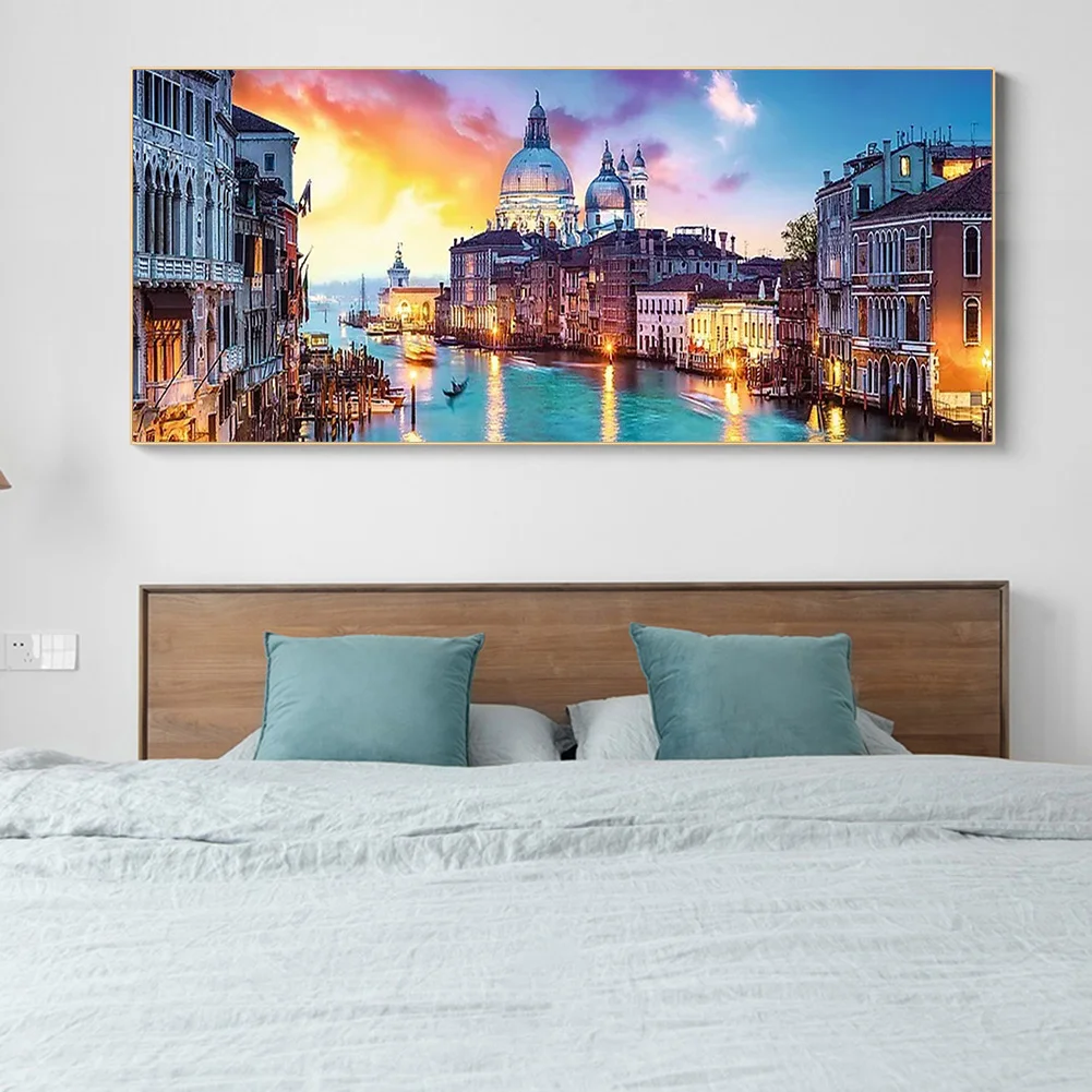 Diamond Painting - Full Round Drill - Evening in Venice(80*30cm)