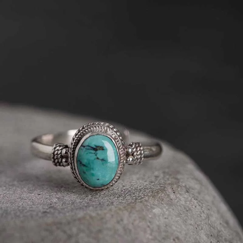 Turquoise Wisdom 925 Sterling SilverLove Ring