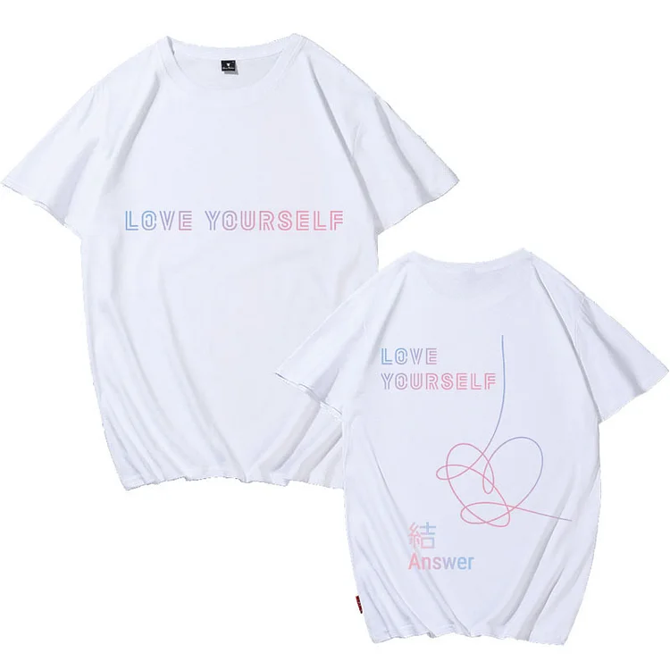 Love Yourself Answer Print Candy Color T-shirt
