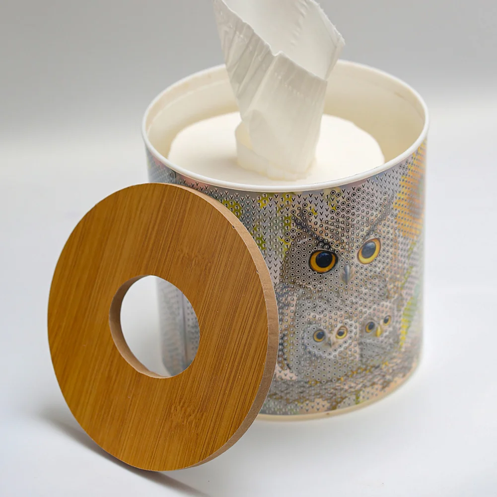 Owl DIY Diamond Painting Handmade Tissue Holder Rhinestones Crystal Tissue Box
