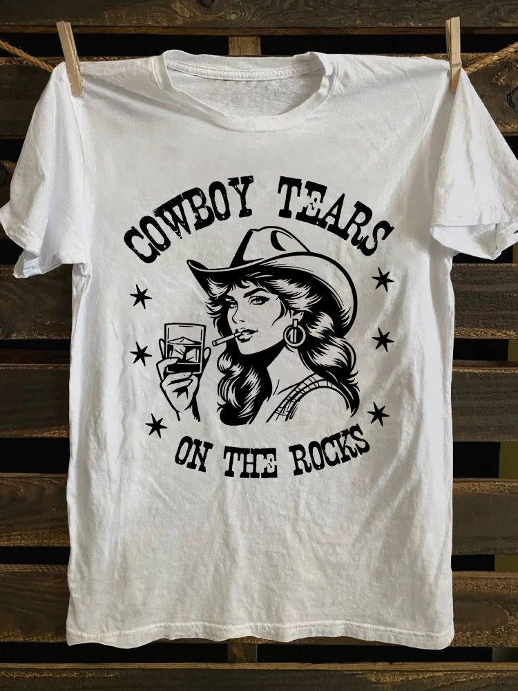 Cowboy Tears On The Rocks T-shirt