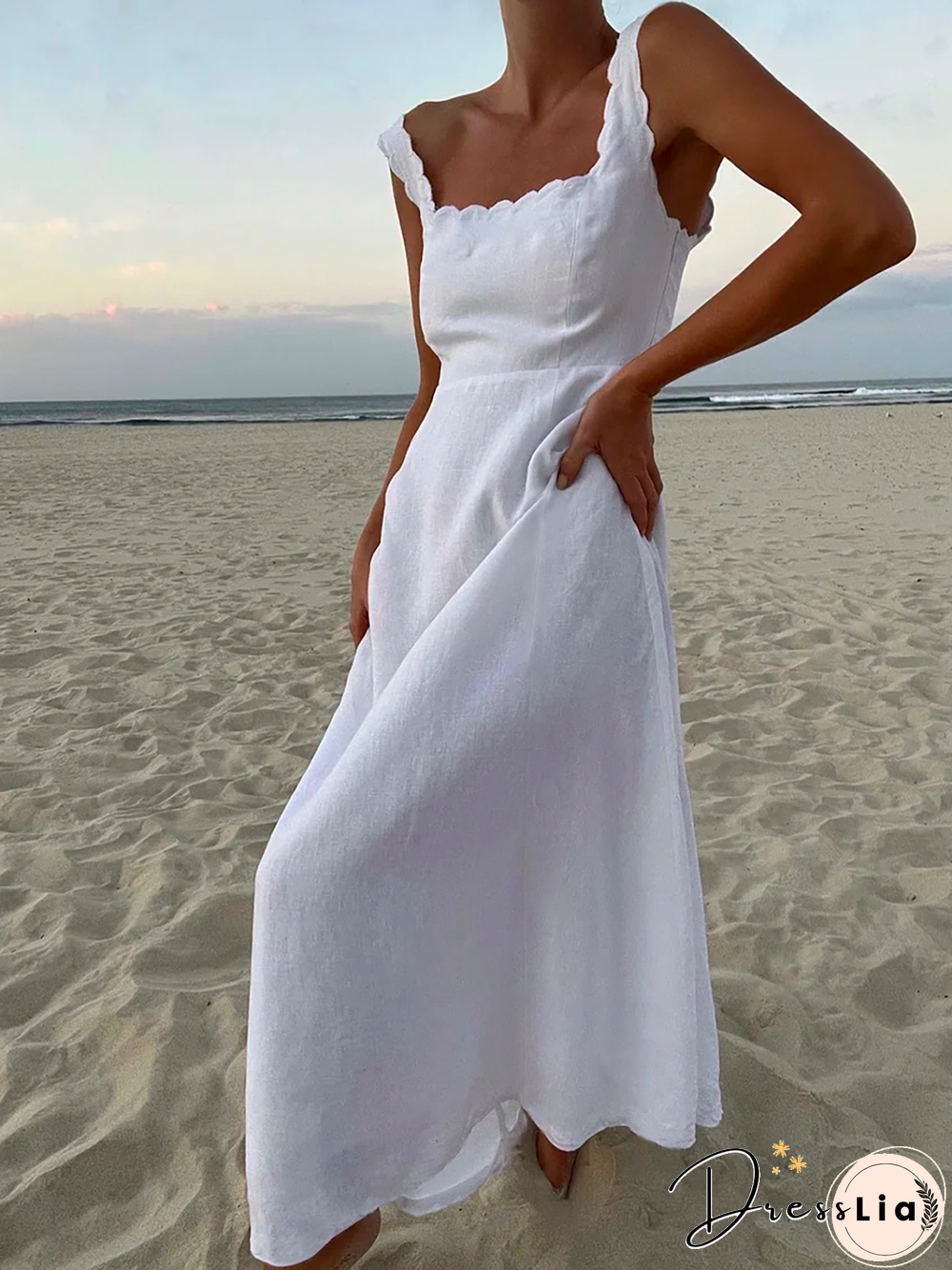 Plus size Casual Plain Sleeveless Dress