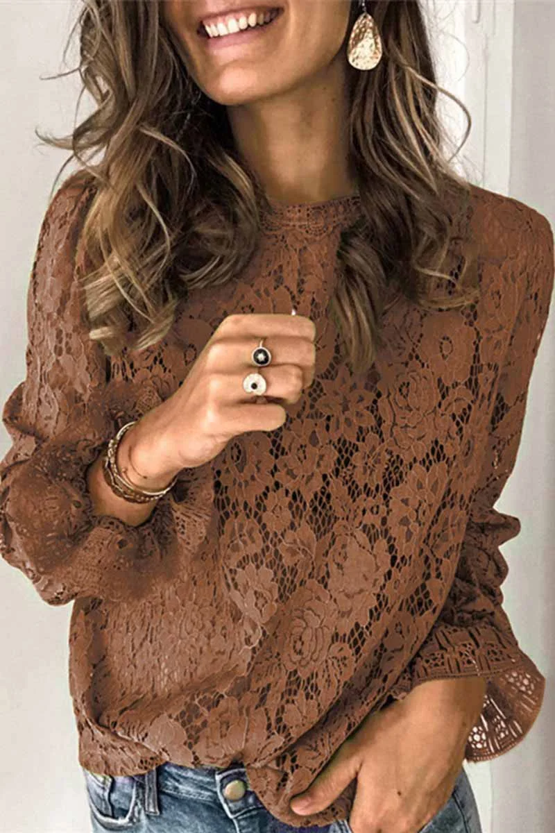 Fashion Openwork Lace Top