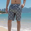 Gioiacombo&trade; Pantaloni da spiaggia casual da uomo larghi con stampa geometrica