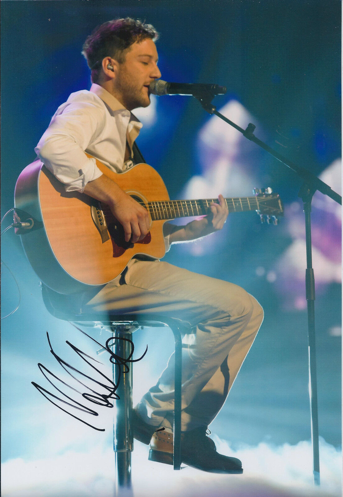 Matt CARDLE The X Factor Winner SIGNED Autograph 12x8 Photo Poster painting AFTAL COA