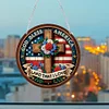 Diamond Painting Flag Independence Day Suncatcher Pendant For Window Door Garden Decor