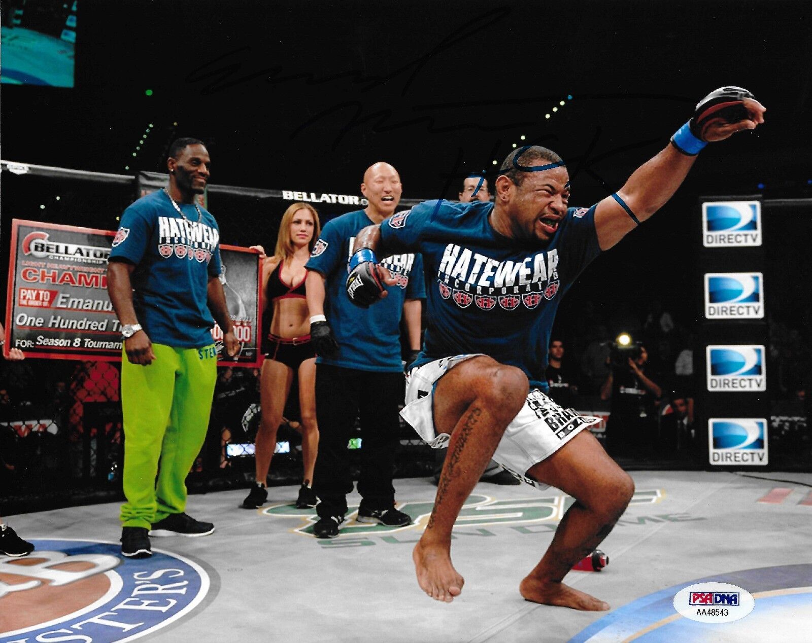 Emanuel Newton Signed Bellator MMA 8x10 Photo Poster painting PSA/DNA COA Tournament Champion