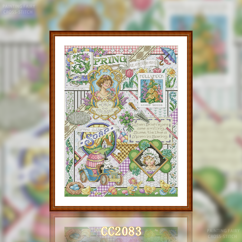 [CC-Four Seasons Spring, Summer, Autumn and Winter] Painting Fairy Cross Stitch