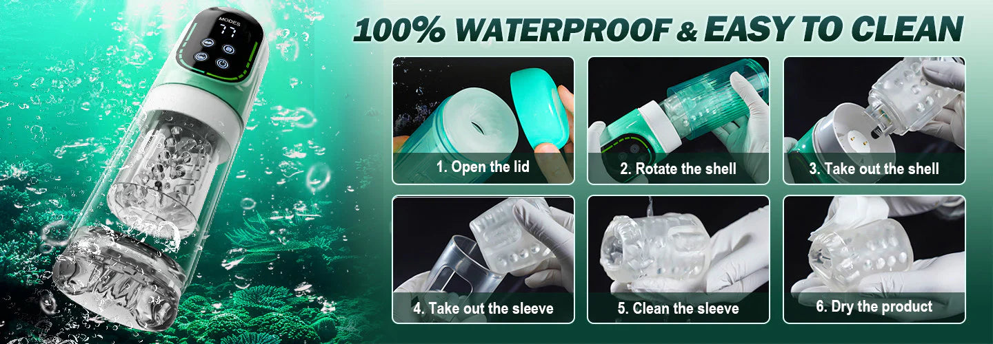 XR4 waterproof rechargeable blowjob machine details
