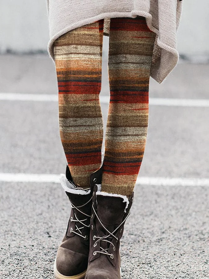Fashionable Casual Printed Knitted Leggings