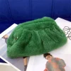Fashion Elegant Clutch Bag Real Mink Fur Bags New 2024 Hot Selling Chain Dinner Bag Lady Handbag Designer Luxury Clutch Bag