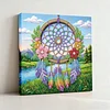 (25x25cm)DIY Dreamcatcher Framed Handmade Pearl Painting Art Craft Kit Living Home Decor